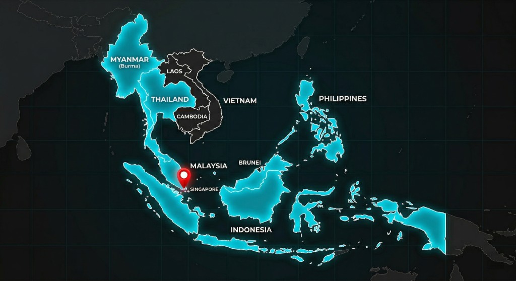 ASEAN regional presence map